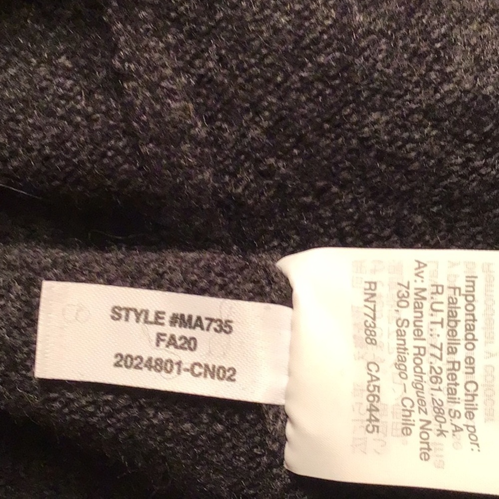 Madewell dotted Bartlett v-neck charcoal sweater size small - Picture 9 of 11